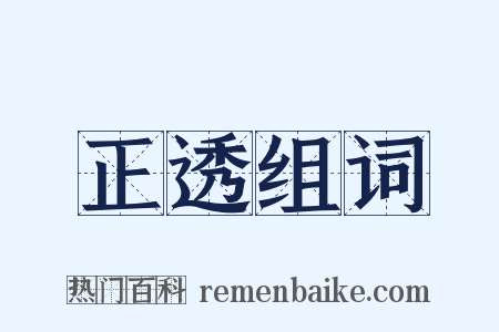 正透组词是什么意思的图片